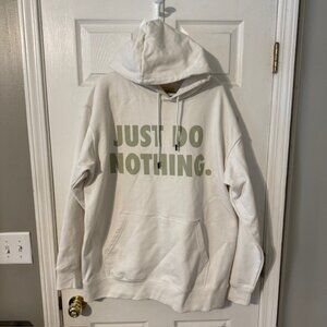 Authentic NWT Market Brand Size XL White "Just Do Nothing" Heavyweight Hoodie